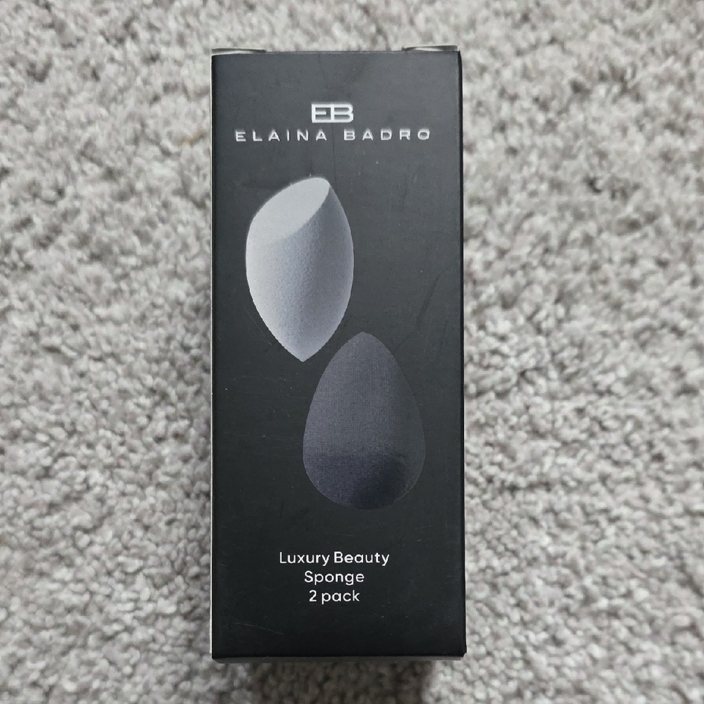 Elaina Badro Luxury Beauty Sponge 2 Pack - Black and Gray